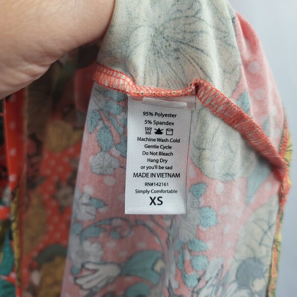 LuLaRoe Irma Short Sleeve Mickey Mouse Shirt Size XS Orange & White - Picture 9 of 14